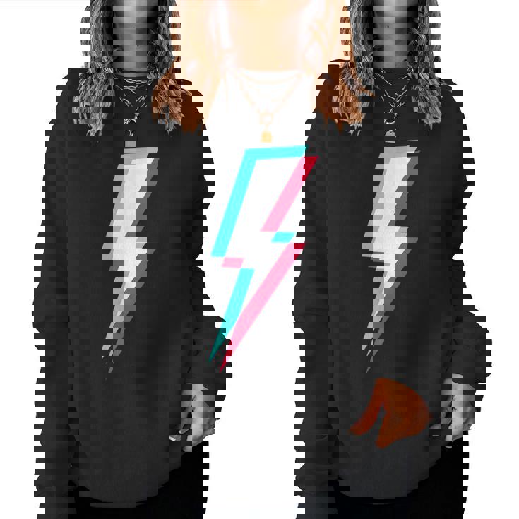 稲妻デザイン キッズ 男の子 女の子 女性 男性 グラフィック レディーススウェットシャツ