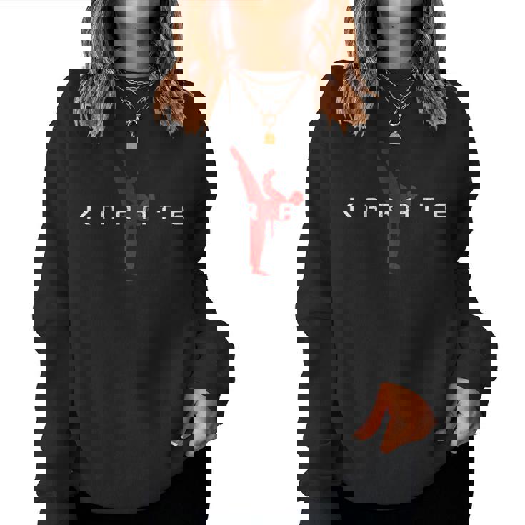 空手 格闘技 ファイター 黒帯 男の子 女の子 キッズ レディーススウェットシャツ