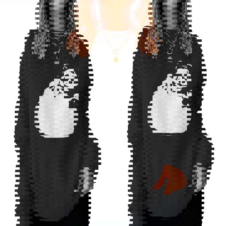 肉まんとパンダ かわいい チャイナ Pork Bunpanda レディーススウェットシャツ