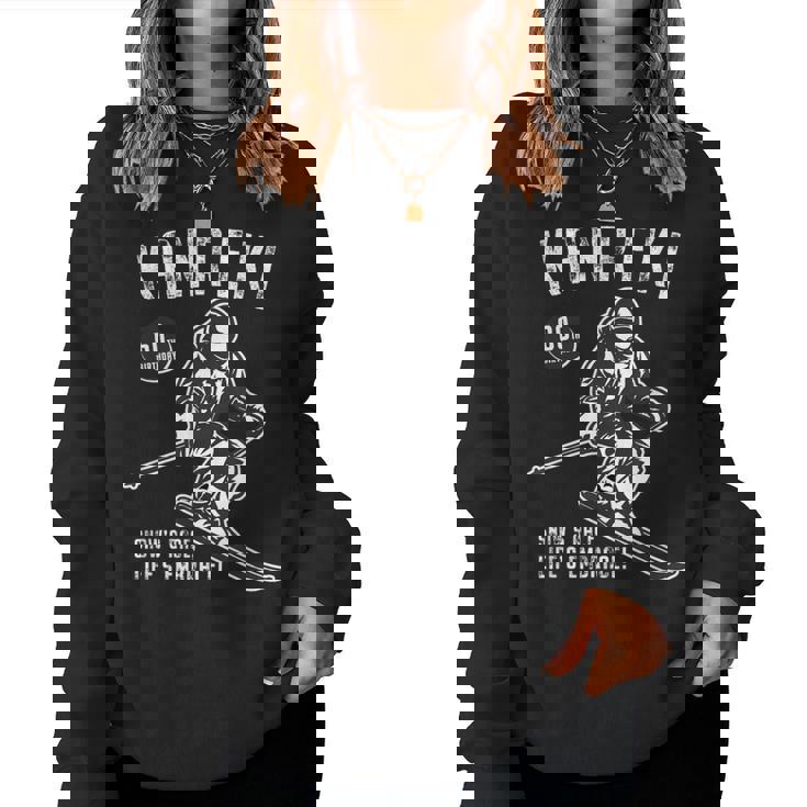 還暦祝い スキー好き 雪好き 父 母 男性 女性 60歳お祝いnow's Race Life's Embrace レディーススウェットシャツ