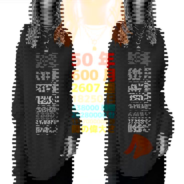 面白い50歳の誕生日の古いメーター 面白い50歳のギフト 女性 男性 面白い電卓 50歳の誕生日のギフト レディーススウェットシャツ