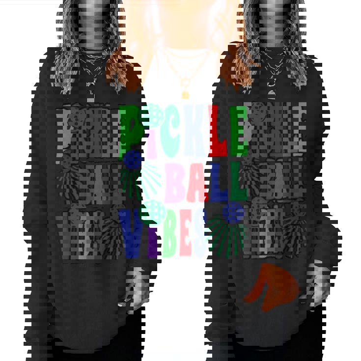 面白いスポーツデザイン女性男性ピックルボール レディーススウェットシャツ