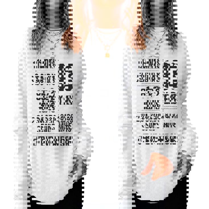 93歳の誕生日 男性 女性 面白い 93歳 レディーススウェットシャツ