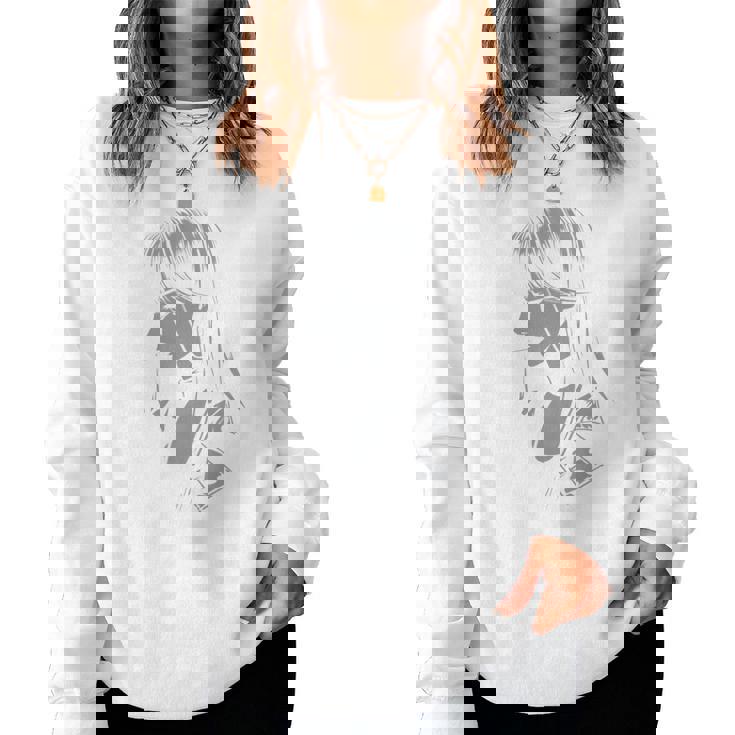 Anime Horror Girl Aestheticoft Grunge Waifu Japanese Otaku 長袖tシャツ レディーススウェットシャツ