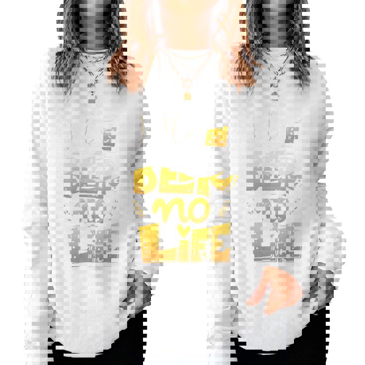 Beer Lover ビールが好きすぎる No Beer No Life 長袖tシャツ レディーススウェットシャツ