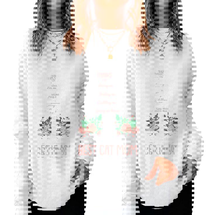 Best Cat Mom Cute Kitten Lover Mama Momma Mommy Women Sweatshirt