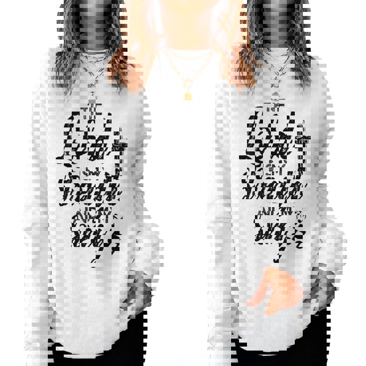 Christian The Lord Myong Mytrength レディーススウェットシャツ