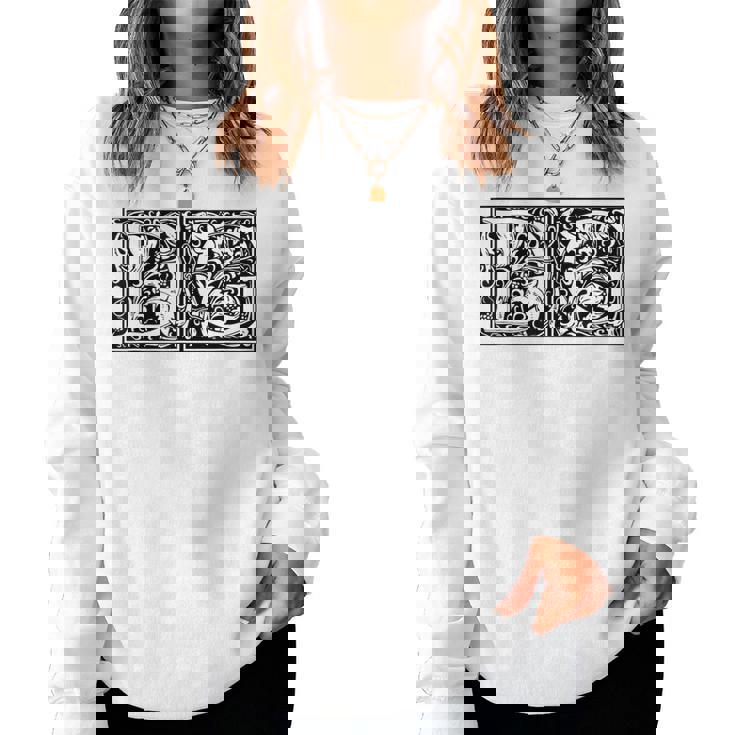 Dg Initials D G Nameurname Onomastics Onomatology レディーススウェットシャツ