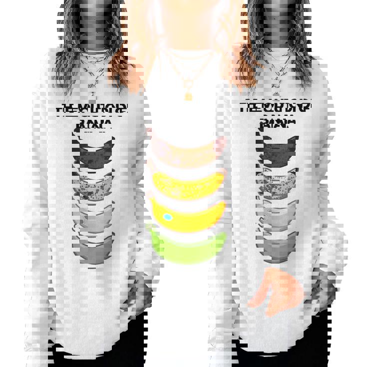 The Evolution Of Banana Novelty Graphic & Cool s レディーススウェットシャツ