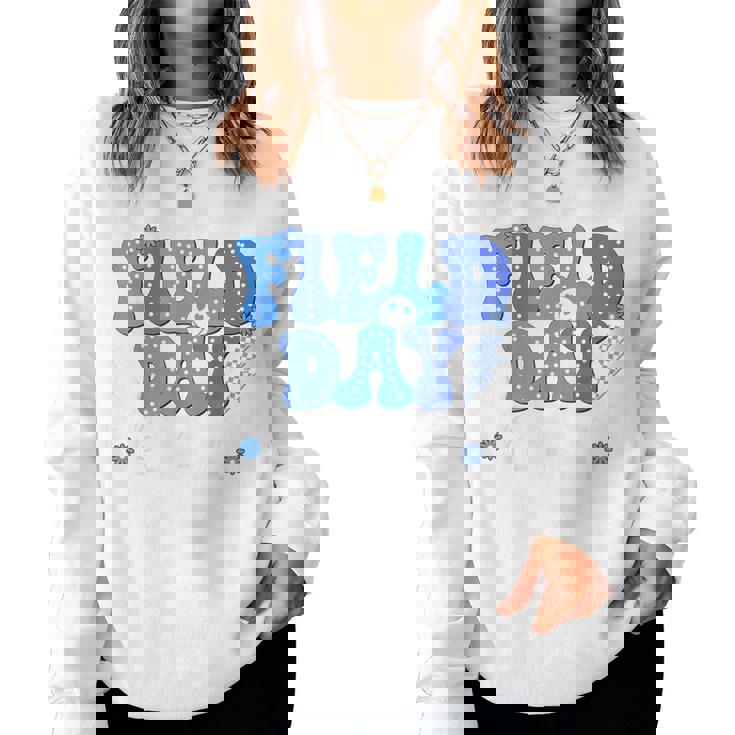 Field Day Trip Blue Team Color Game Competition Boys Girls Women Sweatshirt