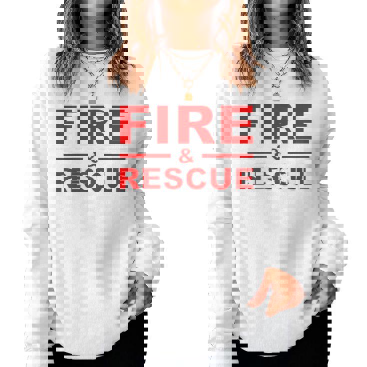 Fire Rescue 消防士 消防士 キッズ 若者 大人 男の子 女の子 レディーススウェットシャツ