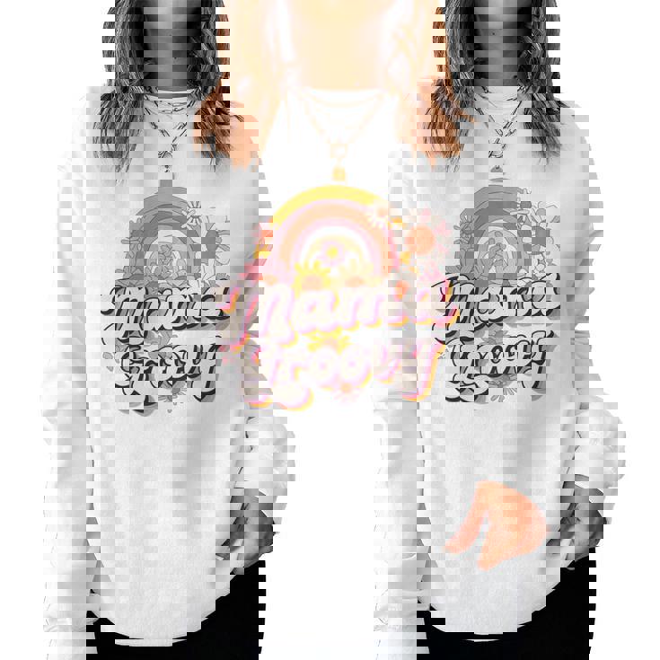 Groovy Best Mom Ever Best 母の日 長袖tシャツ レディーススウェットシャツ