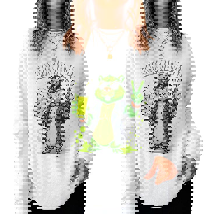 Groovy Polska Piwo Bobr Meme Bóbr Bober Kurwa Yes Pierdole 長袖tシャツ レディーススウェットシャツ