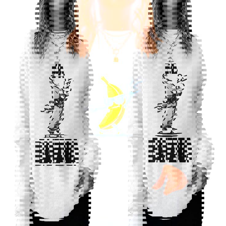 I'm A Banana シャツ かわいい 面白い バナナ コスチューム メンズ レディース キッズ レディーススウェットシャツ