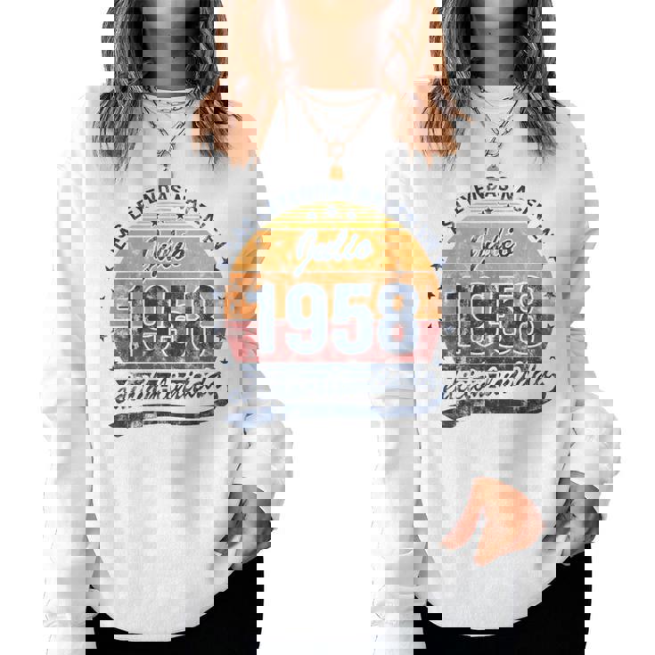 Las Leyendas Nacen En Julio 1958 Hombre Retro Sudadera Mujer