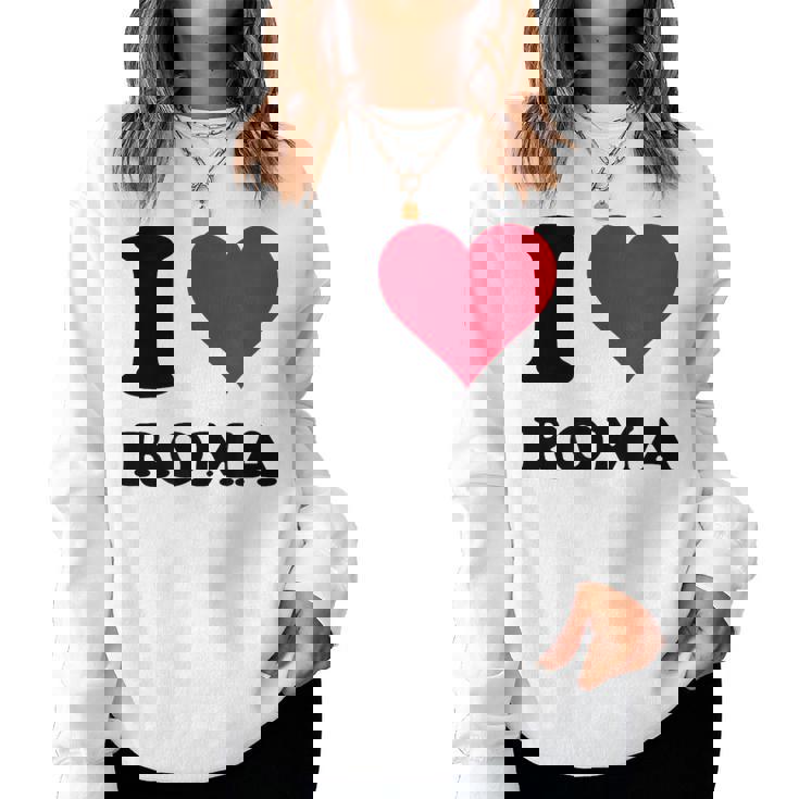 I Love Roma レディーススウェットシャツ