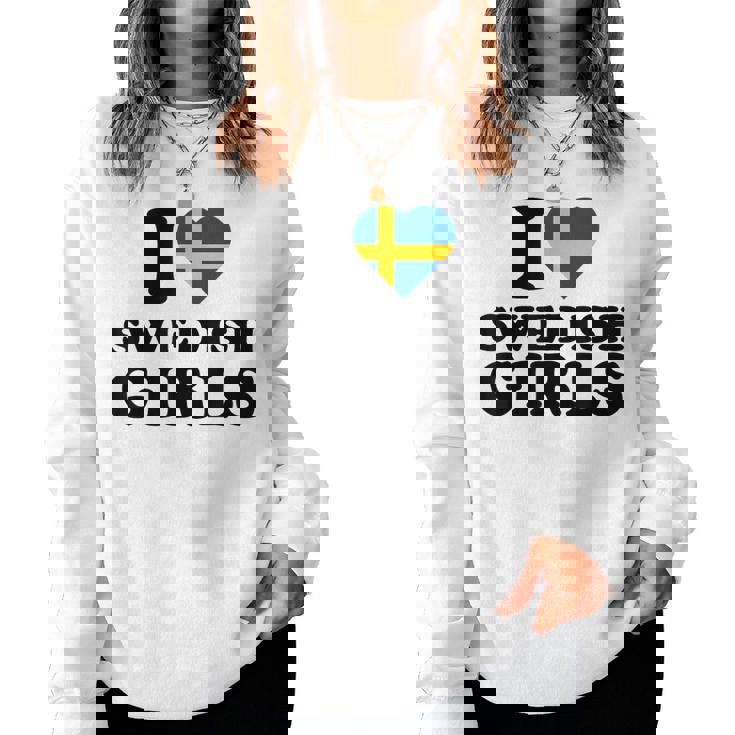 I Lovewedish Girls レディーススウェットシャツ