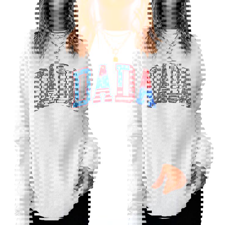 Mama Dada 4Th Of July American Family Matching Mom Dad Women Sweatshirt