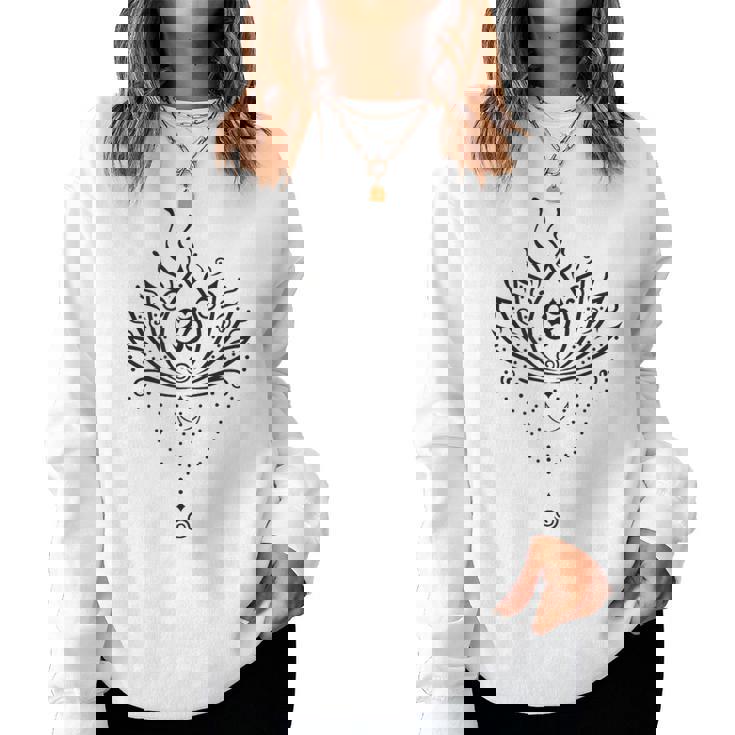 Mandala Lotus Om Yoga Méditationymbolepirituel Sweat-shirt pour femme