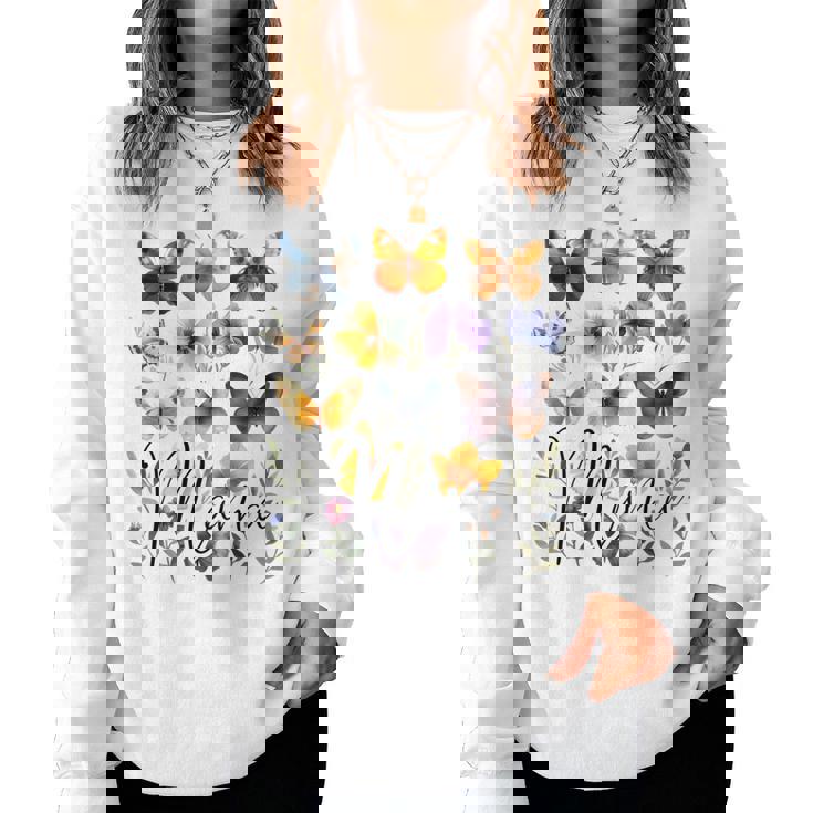 Mommy Mama バタフライ フローラル 夏 母の日 グラフィック ママ 長袖tシャツ レディーススウェットシャツ