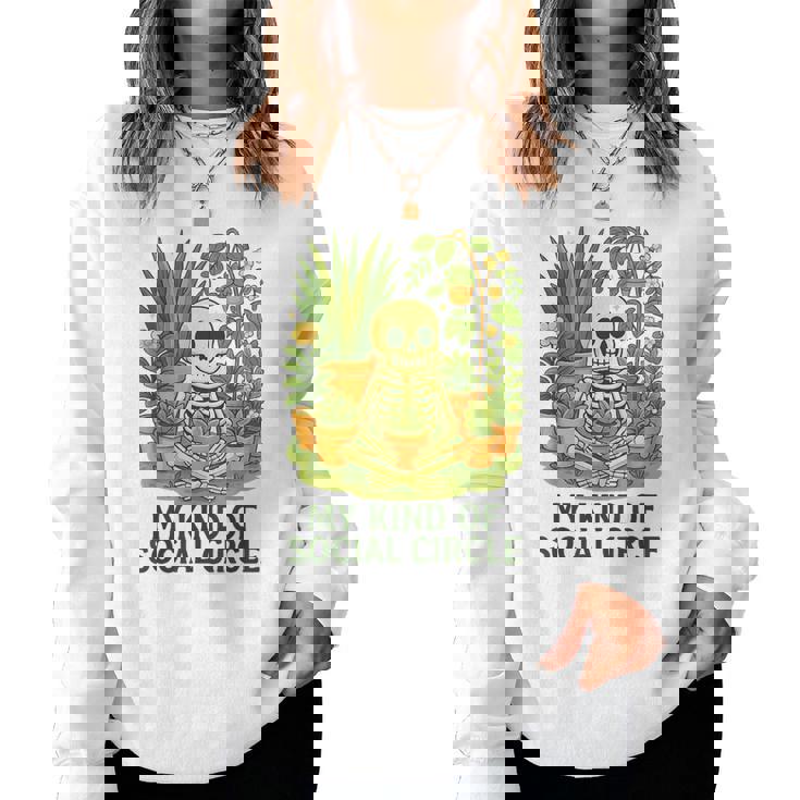 My Kind Ofocial Circle Plantkeleton ユーモア レディーススウェットシャツ