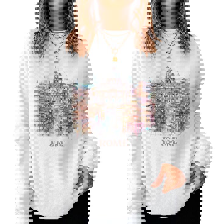 Retrointage Roma Italia Roma Italia Roma Italia Regalo Sudadera Mujer