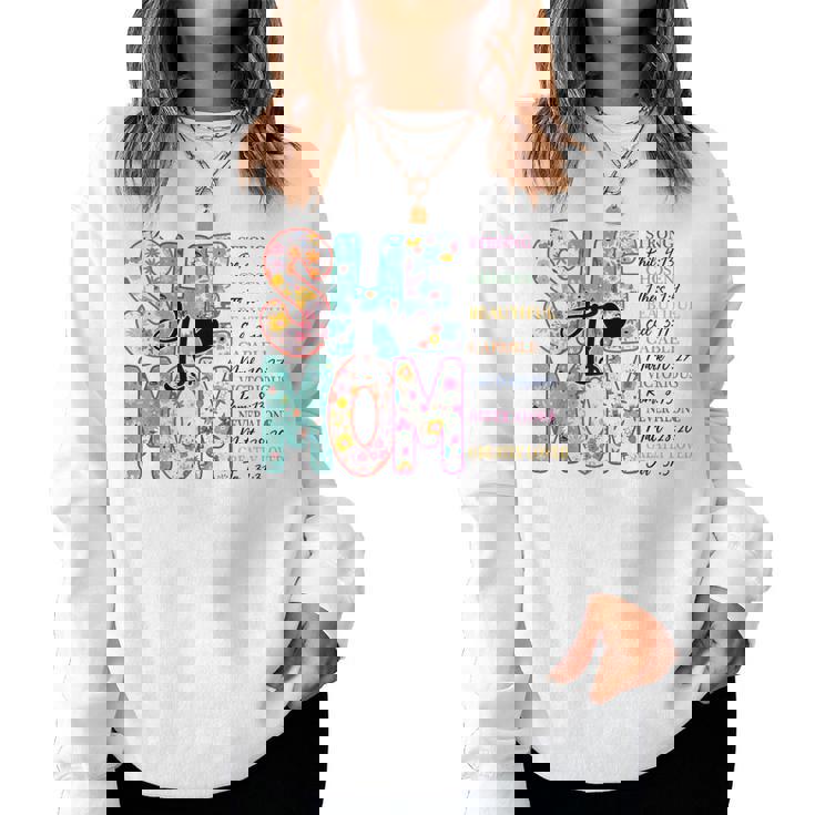She Is Mom Christian Mother's Day Jesus Mama Religious Women Women Sweatshirt