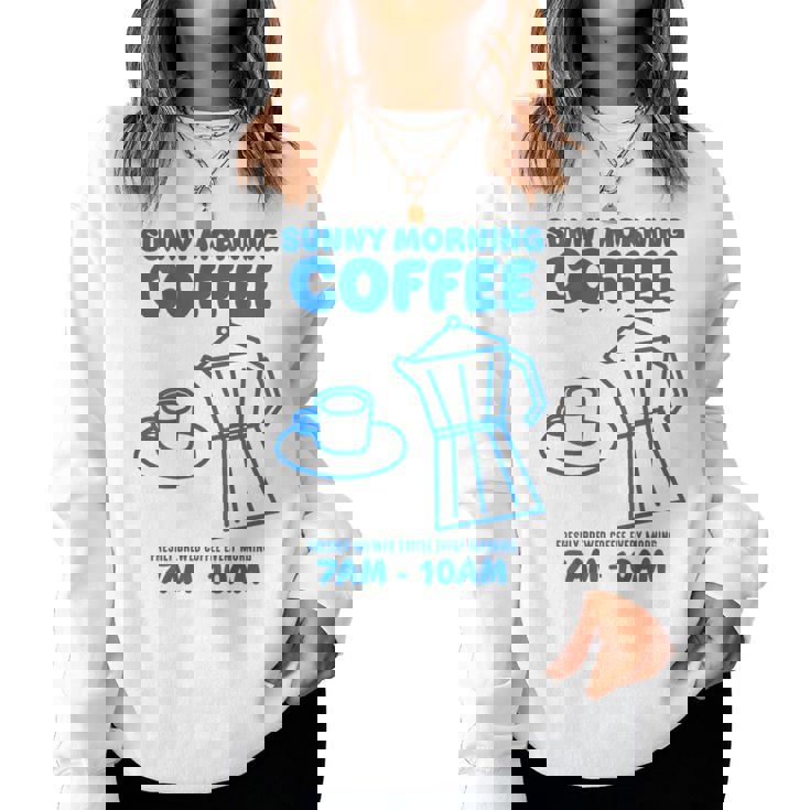 Sunny Morning Coffee Xundayun Delicious Coffee バックプリント レディーススウェットシャツ