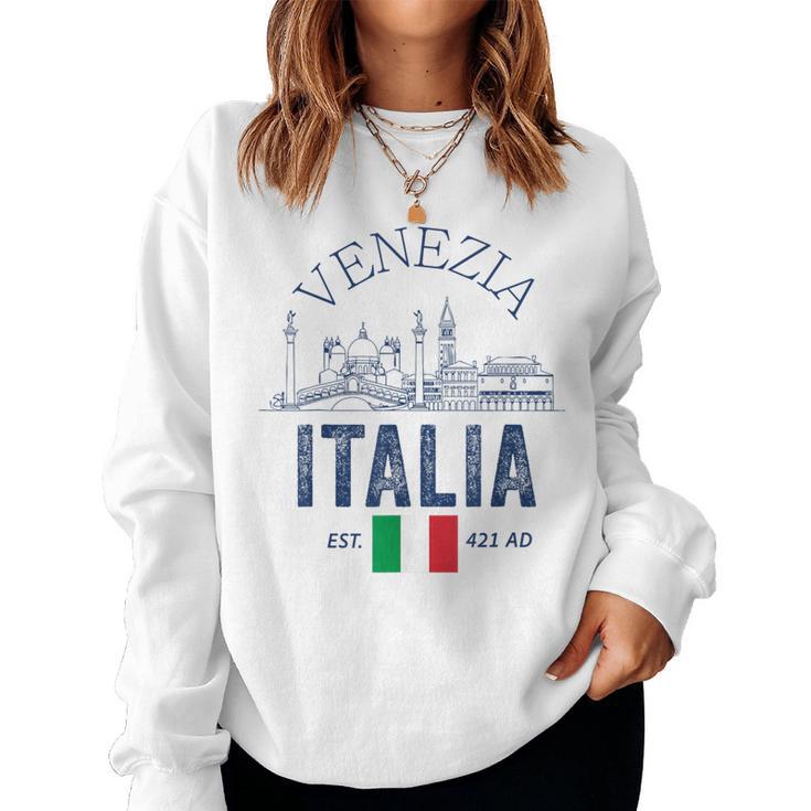 Venezia Italiaouvenirenecia Italia Bandera Recordatorio Hombres Es Sudadera Mujer