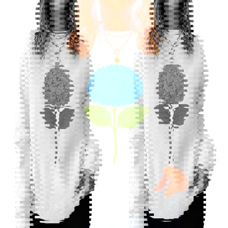 【花の花】あじさい美、花好き、自然 レディーススウェットシャツ