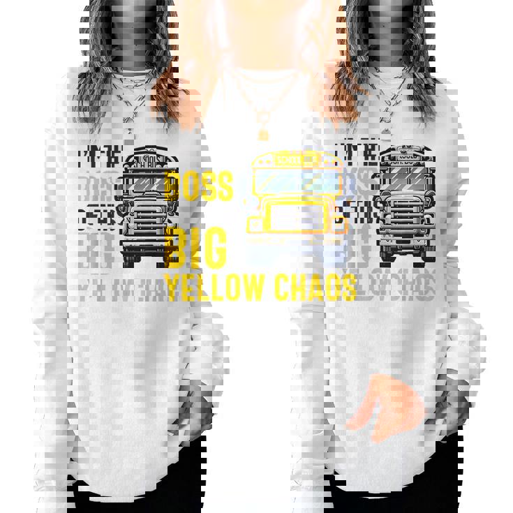 おかしなスクールバス運転手感謝 男性 女性 退職 レディーススウェットシャツ