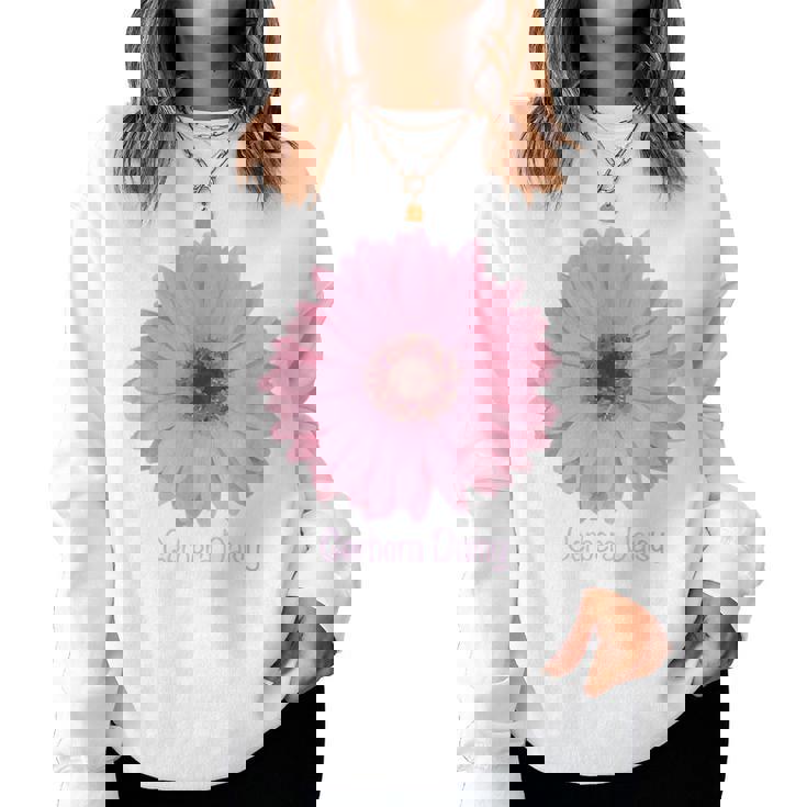 ガーベラ デイジー 花 レディーススウェットシャツ