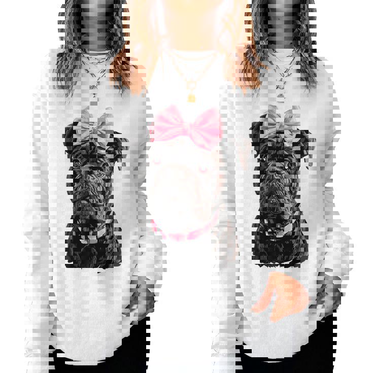 コケット ボウケーン コルソ 犬 ママ ピンクリボン 女の子 レディーススウェットシャツ