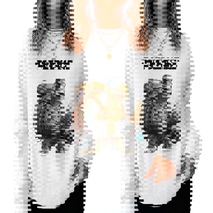 ツーリスト ウミガメ 家族 男性 女性 男の子 女の子 キッズ 大人 長袖tシャツ レディーススウェットシャツ