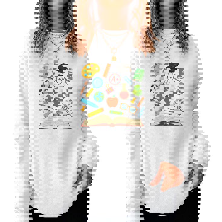 ティーチングアシスタント 学校初日 男性 女性 長袖tシャツ レディーススウェットシャツ