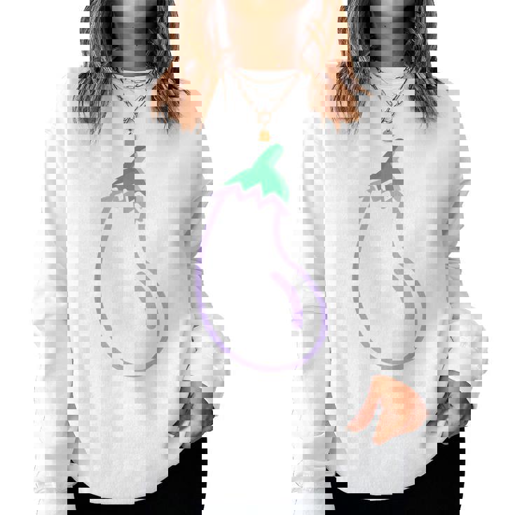 ナス 衣装 野菜 ビーガン 大人 女性 男性 子供 レディーススウェットシャツ