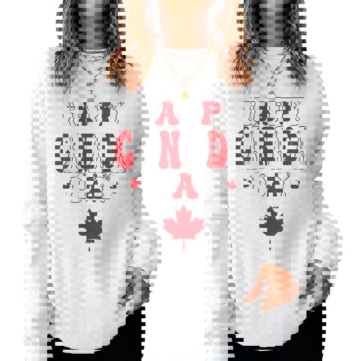 ハッピーカナダデー カナダメープル カナダの女性 メンズ キッズ レディーススウェットシャツ