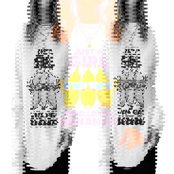 バナナ好きな女の子だけフルーツファニーイエローバナナ好き レディーススウェットシャツ