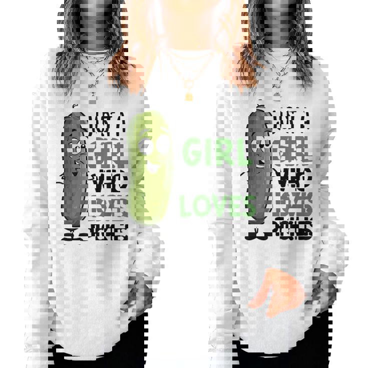 ピクルスが大好きな女の子だけ おかしなきゅうり レディーススウェットシャツ