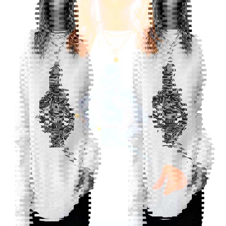 中世の兵士 騎士 戦士 ギフト 男性 女性 子供 男の子 レディーススウェットシャツ