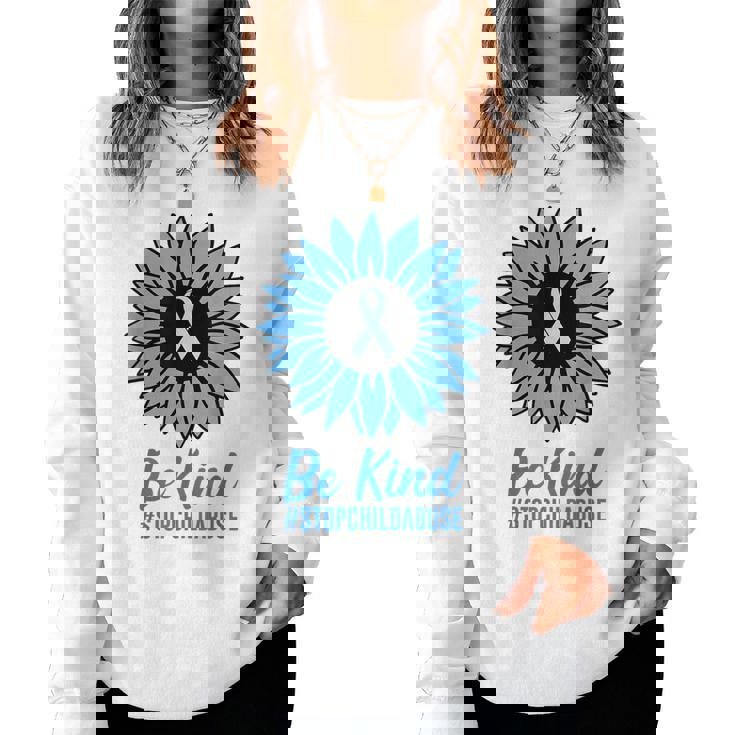 児童虐待防止 2025 Be Kind メンズ レディース キッズ レディーススウェットシャツ