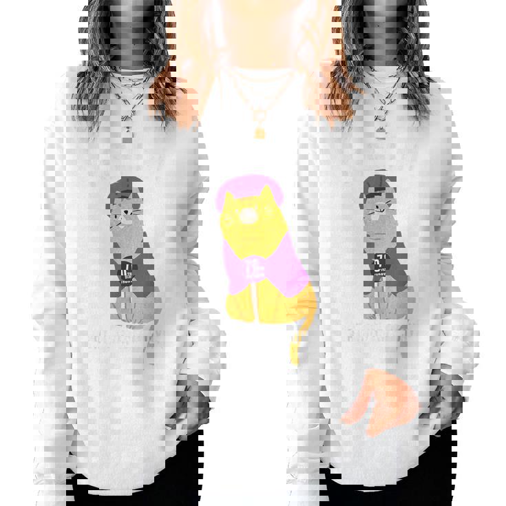 古希祝い 猫 ねこ ちゃんちゃんこ 男性 女性 猫好き 70歳 Cat Days Best Days レディーススウェットシャツ