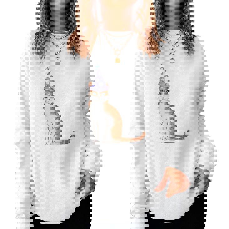 古希祝い 猫好き 男性 女性 古希 お祝い 70歳 かわいい ねこ おしゃれ 猫 紫色 レディーススウェットシャツ