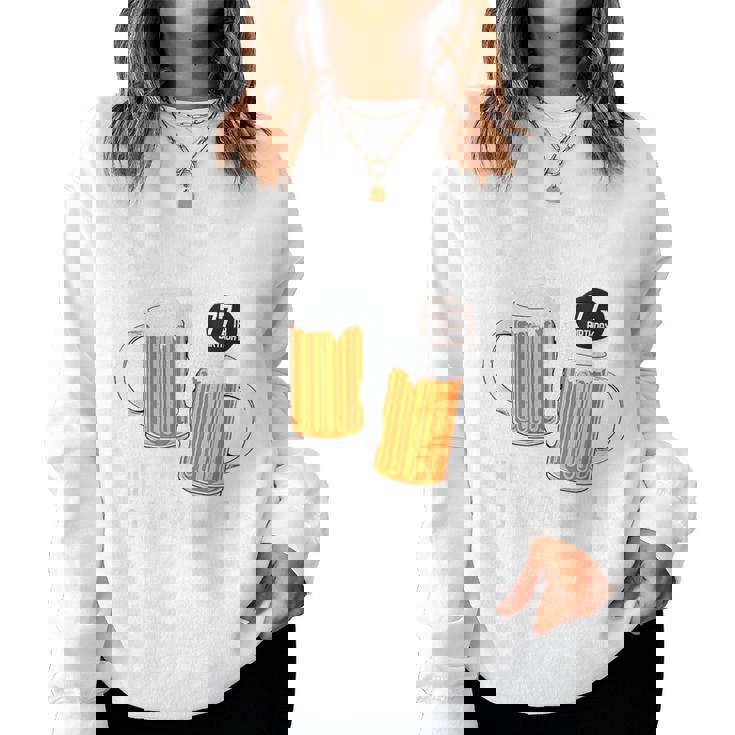 喜寿祝い ビール好き 酒好き 父 母 男性 女性 77歳お祝い Cheers To Embracing Life レディーススウェットシャツ