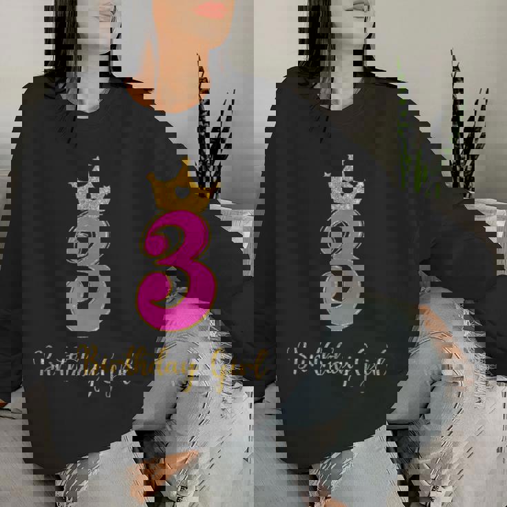 3歳の誕生日 女の子 3歳 誕生日パーティー 幼児 レディーススウェットシャツ 彼女への贈り物