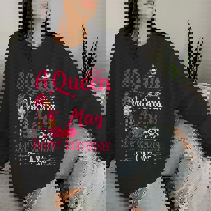 47歳の誕生日 ハイヒール A Queen Was Born In 5月 1978 レディーススウェットシャツ 彼女への贈り物