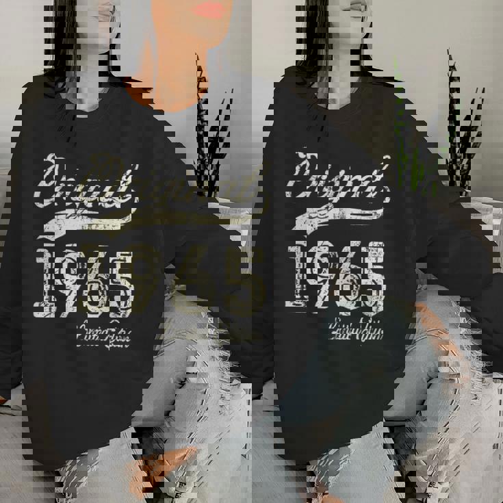 60Th Birthday Womenintage 1965 Original Parts レディーススウェットシャツ 彼女への贈り物