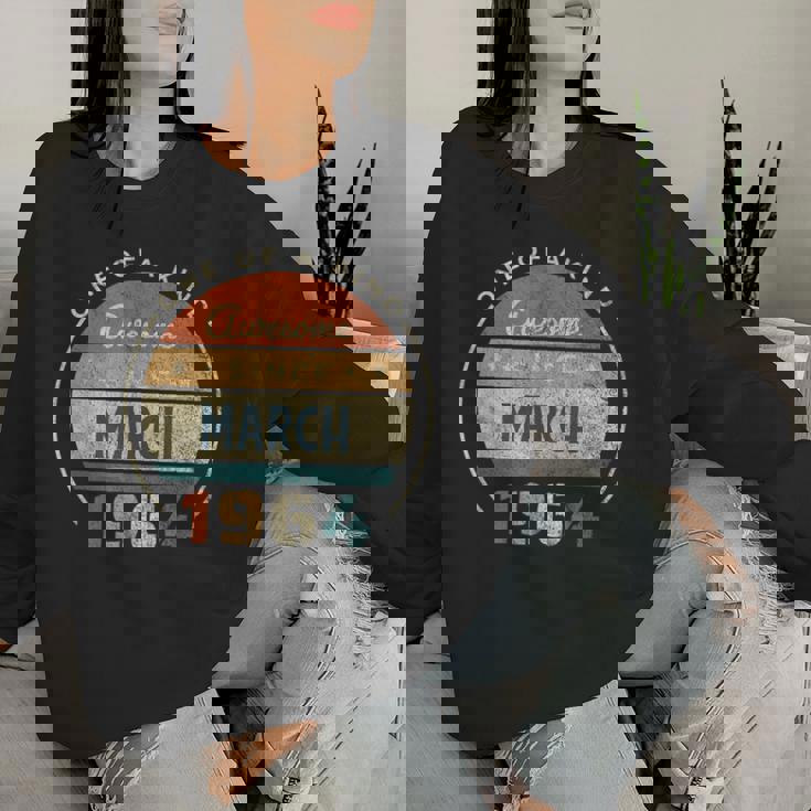 60歳の誕生日ギフト 男性 女性 60歳 3月 1964 レディーススウェットシャツ 彼女への贈り物