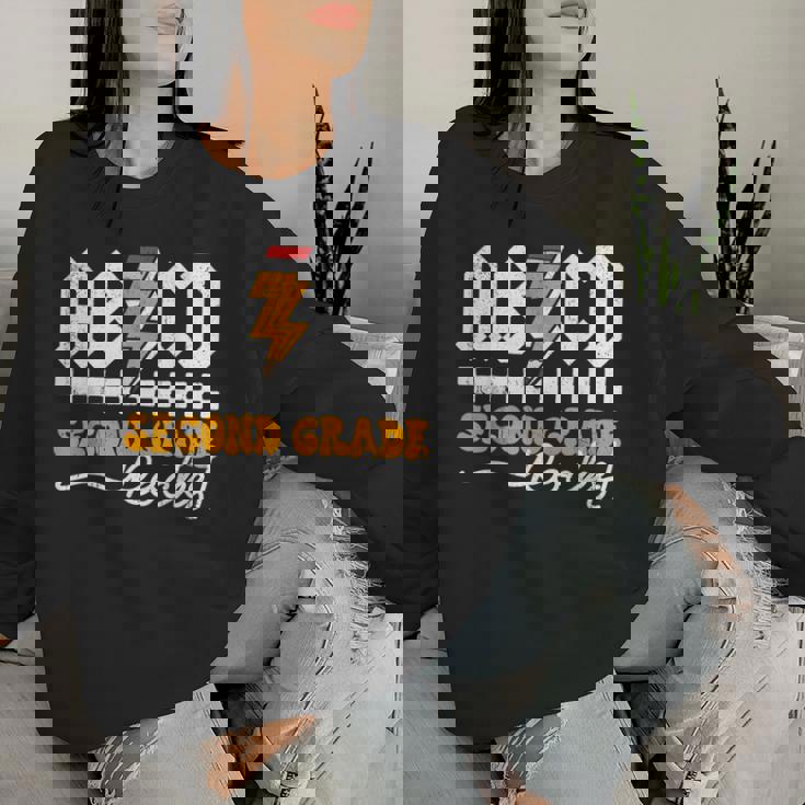 Ab Cd 2年生 ロックス 2年生 先生 男の子 女の子 キッズ レディーススウェットシャツ 彼女への贈り物