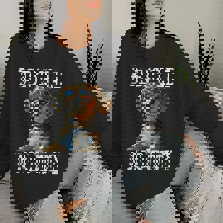 Beagle Mommyビーグル ママ フンデ ママについてつぶやく イングリッシュ・ビーグル ママ レディーススウェットシャツ 彼女への贈り物